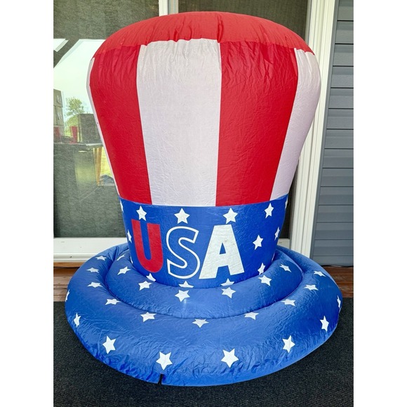 Gemmy Other - Inflatable USA Hat Independence Day 4th Of July 4' Foot Tall MINT!  Used 1 Time.